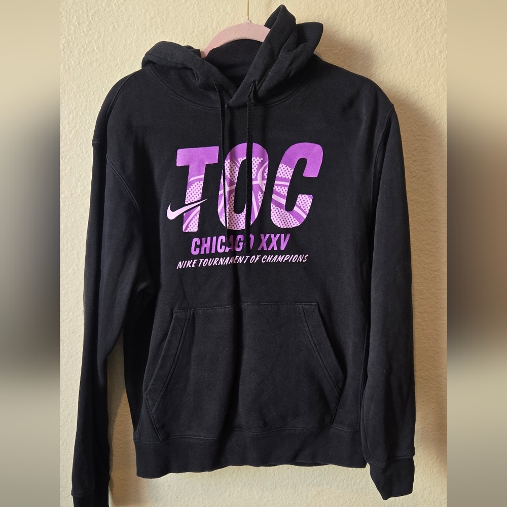 Nike Black Hoodie with Purple TOC Graphic Size S #80
